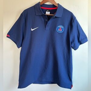 Nike Paris Saint-Germain Polo Shirt Men’s Size XL Blue NEW 694598 Soccer Knit